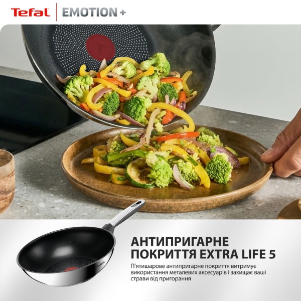 Фото - Сковорода ВОК Tefal E3271944 Emotion+ 28 см